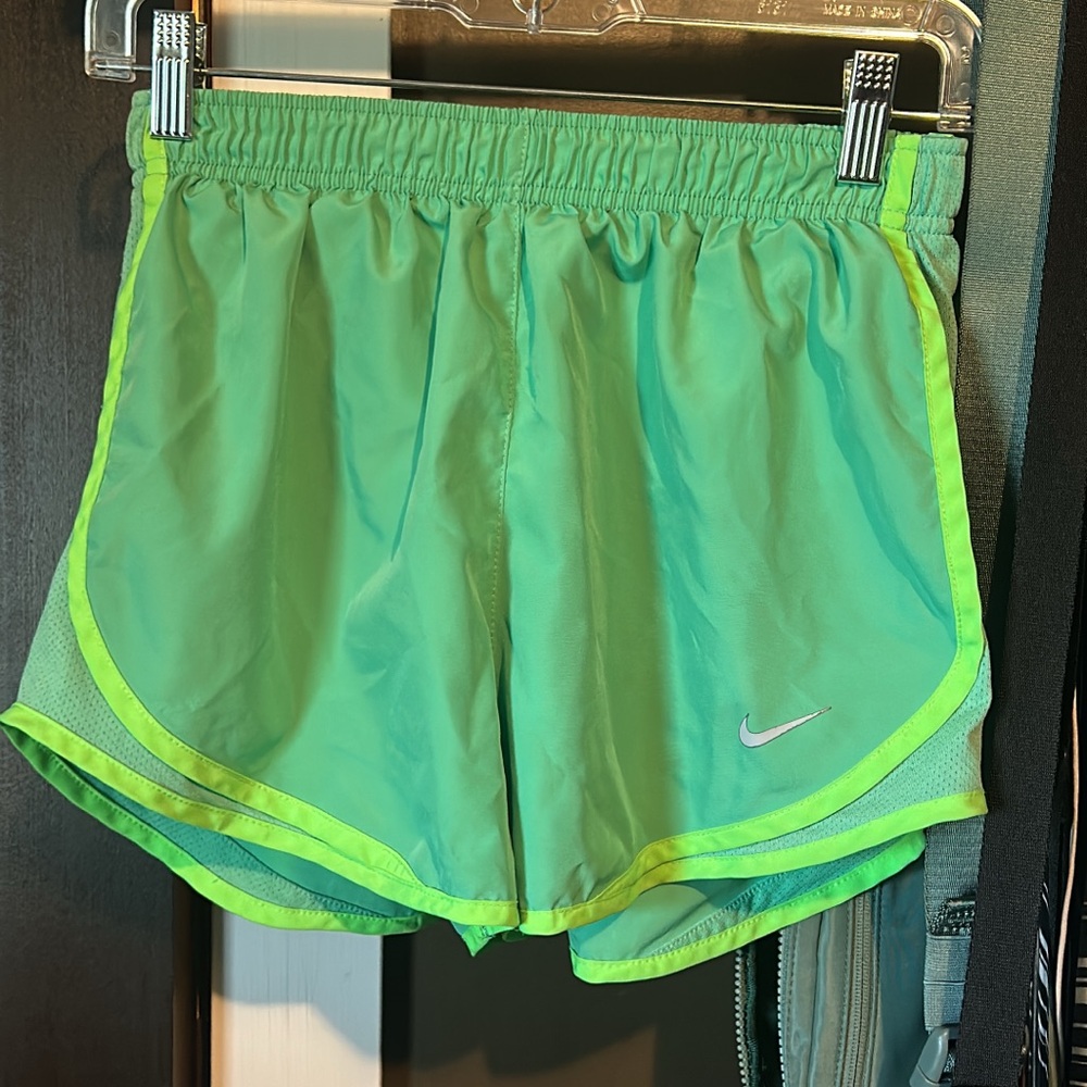 Nike Women's Lime Green Athletic Shorts